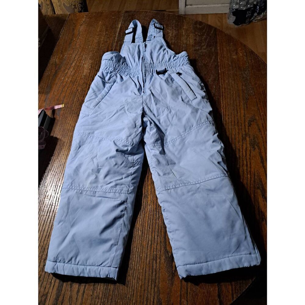 Girls Size 4/5 Athletic Works Blue Bib Overalls Snowsuit Sleeveless Coverall